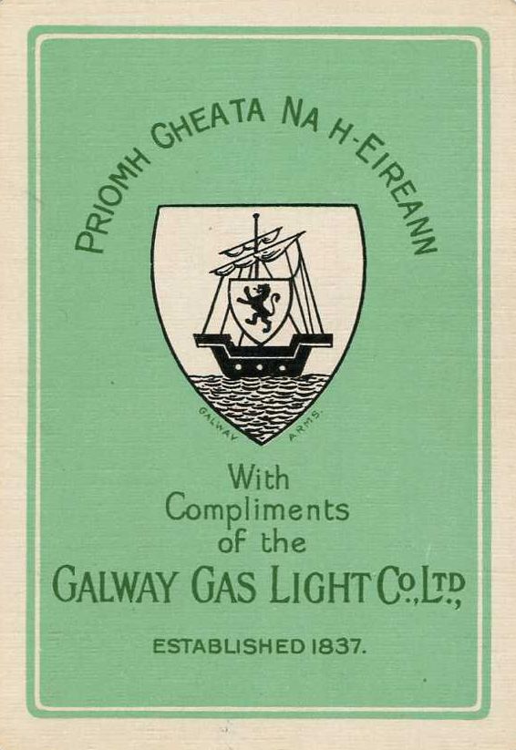 Galway Gas Light Co. playing card
