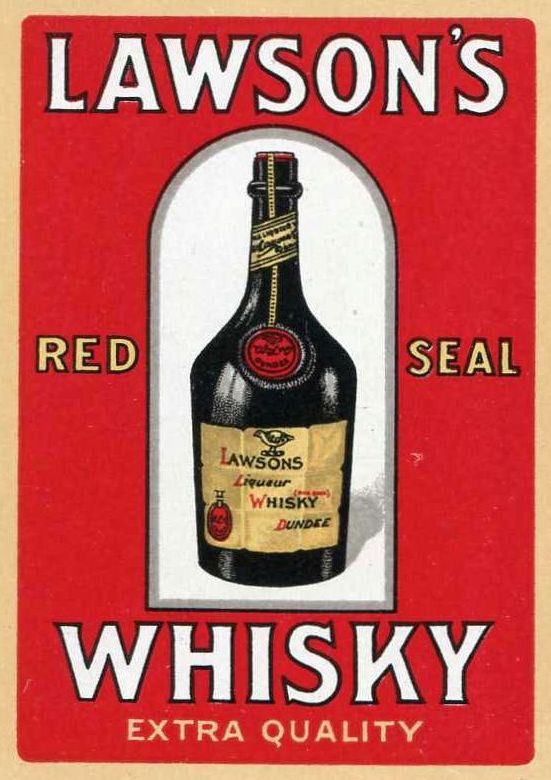 Lawsons Red Seal whisky playing card