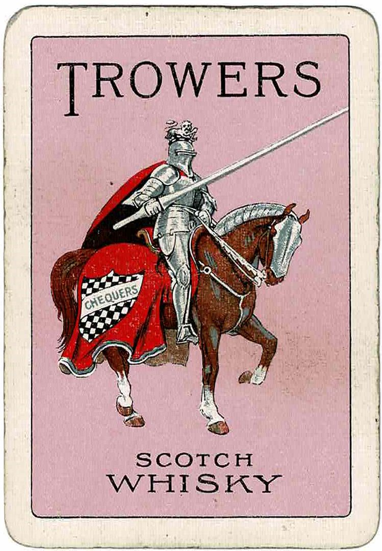 Trowers Whisky playing card